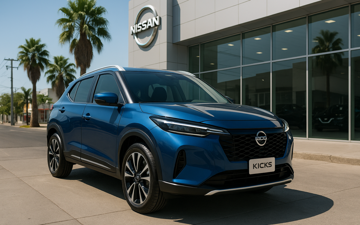Nissan Kicks 2027 en agencia mexicana mostrando nuevo diseño frontal