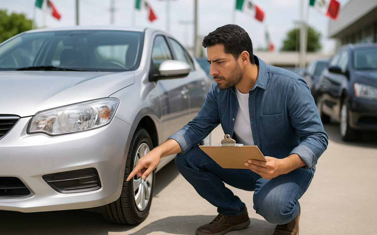 Inspección de Nissan Versa usado antes de comprar en México