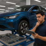 Técnico revisando fallas BYD Dolphin en taller autorizado México