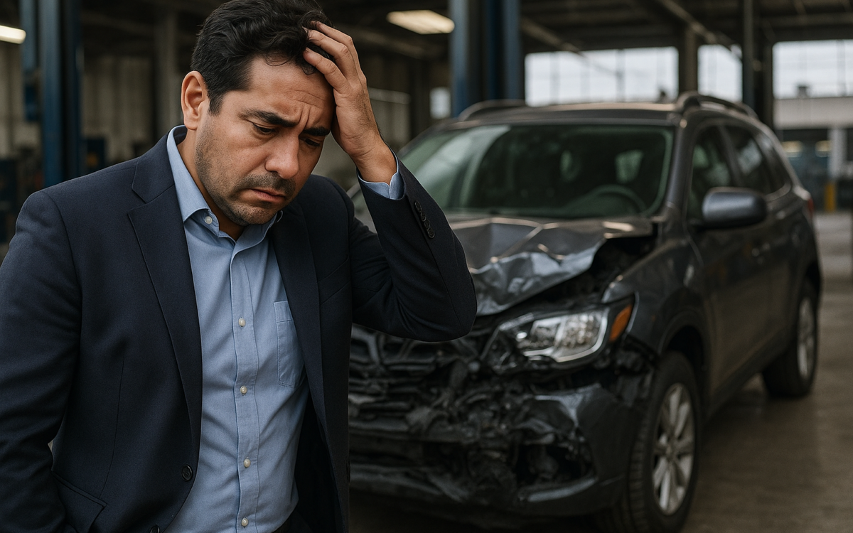 Conductor mexicano frustrado porque su seguro no cubrio la perdida total del auto