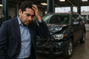 Conductor mexicano frustrado porque su seguro no cubrio la perdida total del auto