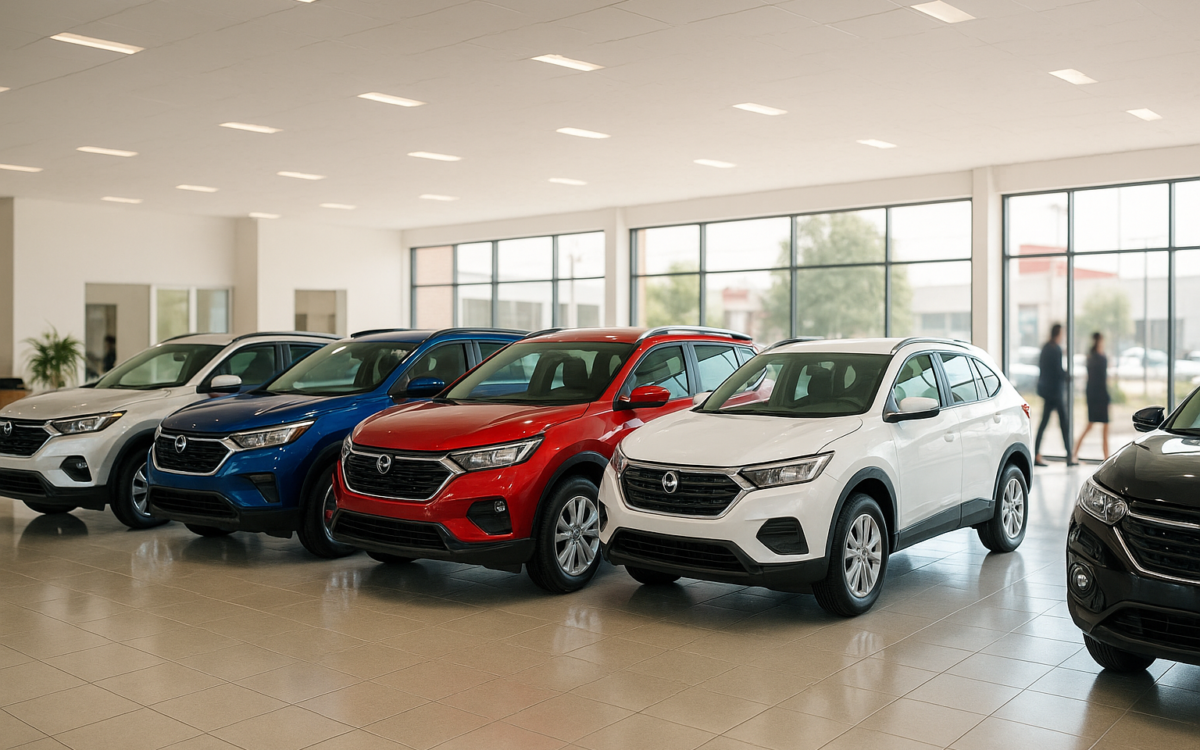 SUVs más vendidas en México agosto 2026 exhibidas en showroom