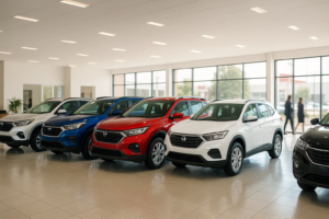 SUVs más vendidas en México agosto 2026 exhibidas en showroom