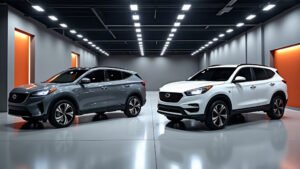 Nissan Kicks vs Honda HR-V comparativa de SUVs en showroom México
